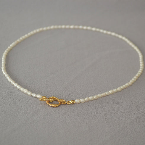Mini Rice Pearls Beaded Necklace l Bracelet - Zafari Studio - Zafari Jewlery